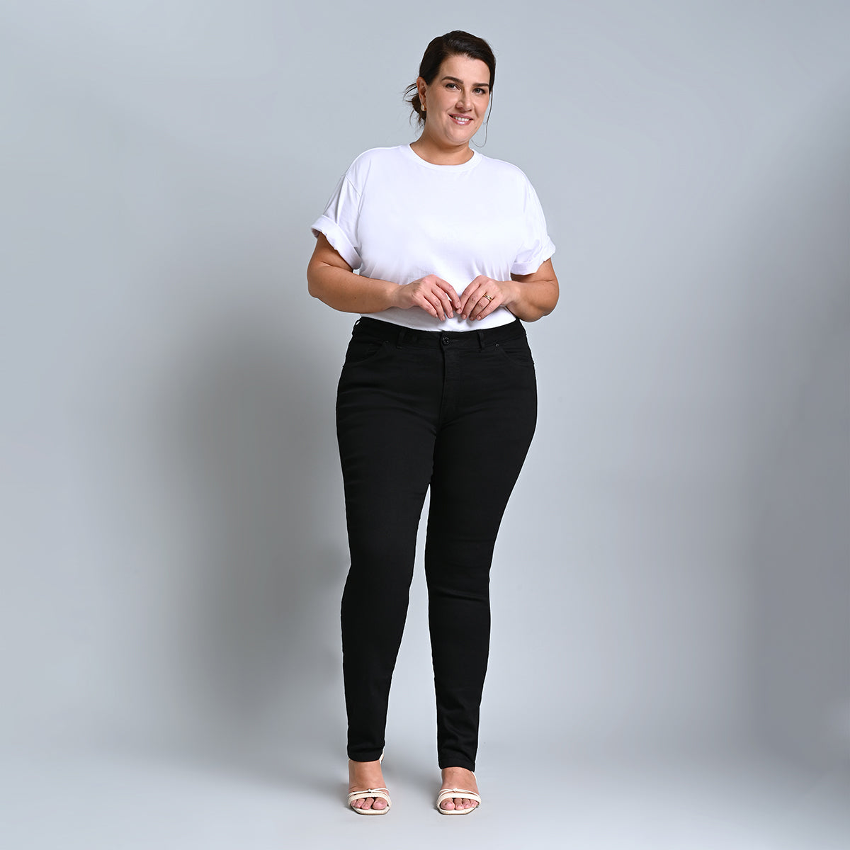 Calça Jeans Feminina Cigarrete Plus Size - 37858