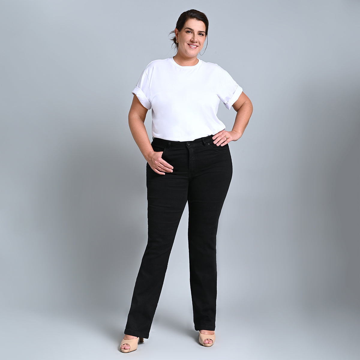 Calça Feminina Plus Size Reta - 37859