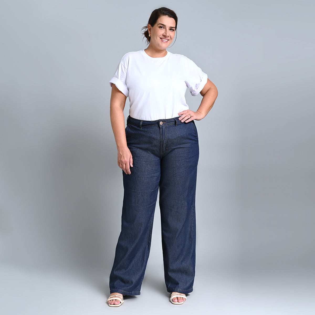 Calça Feminina Wide Leg Plus Size - 39036