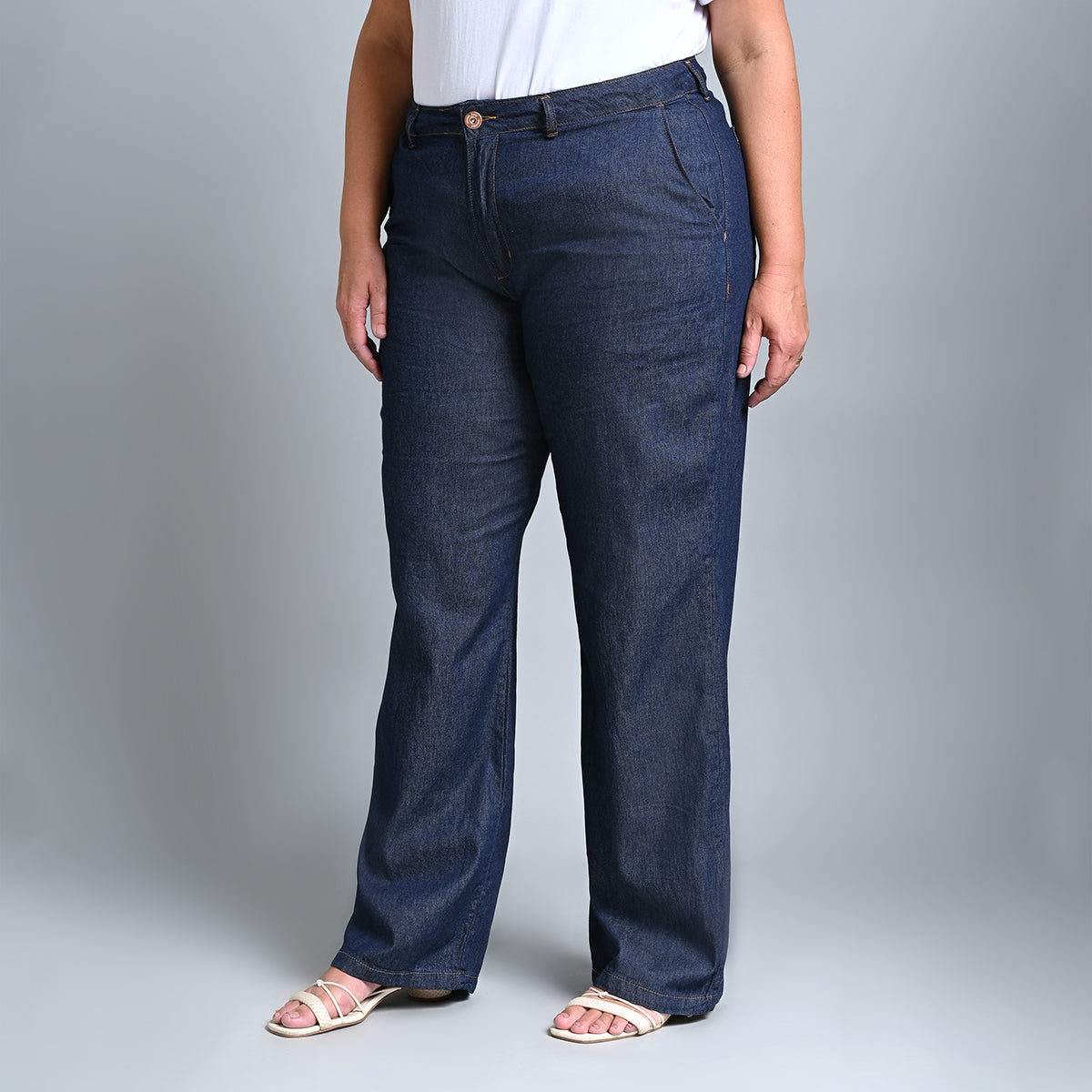 Calça Feminina Wide Leg Plus Size - 39036