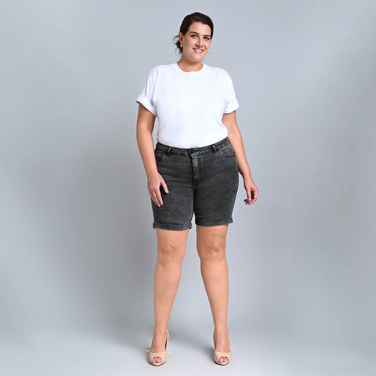 Bermuda Feminina Meia Coxa Plus El - 39104