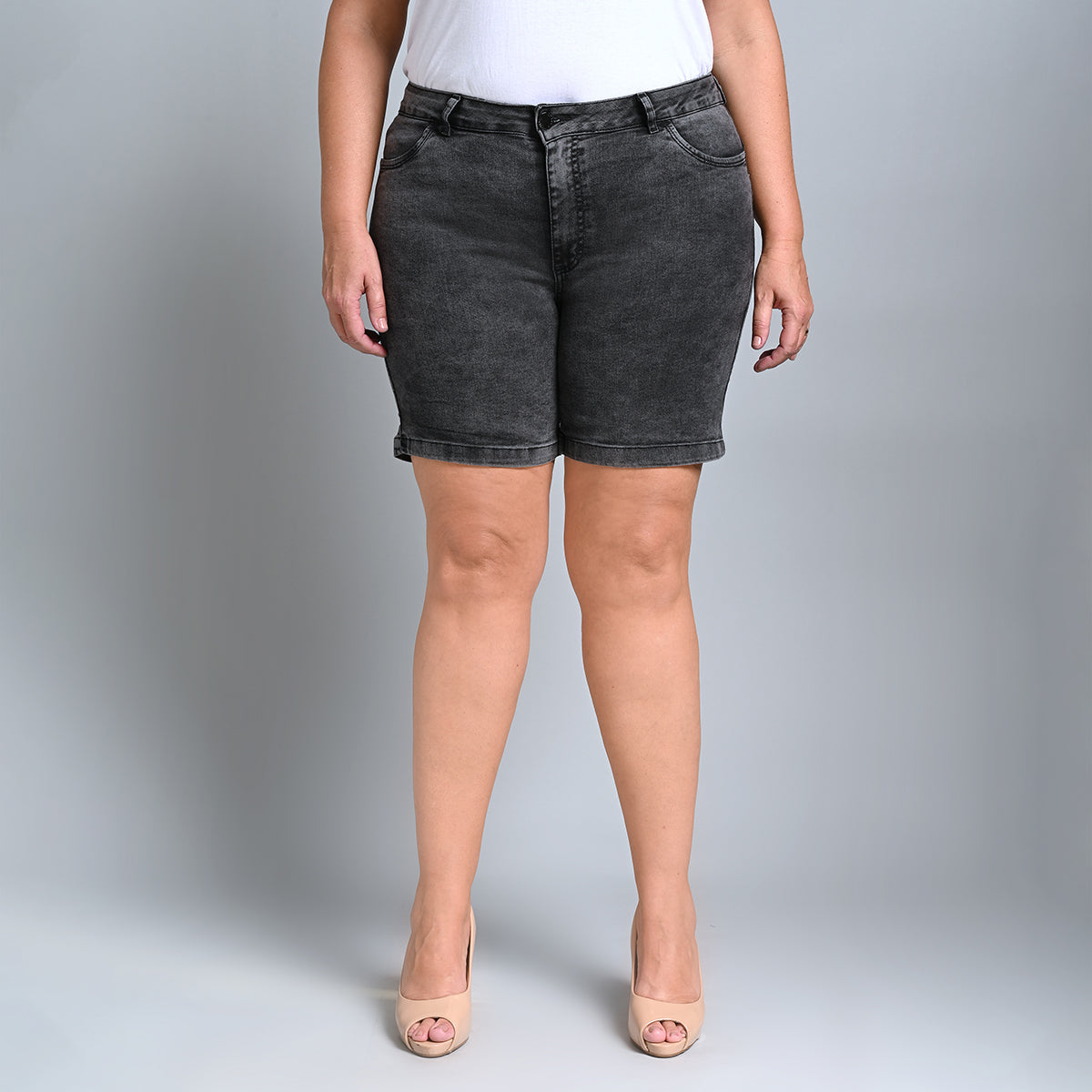 Bermuda Feminina Meia Coxa Plus El - 39104