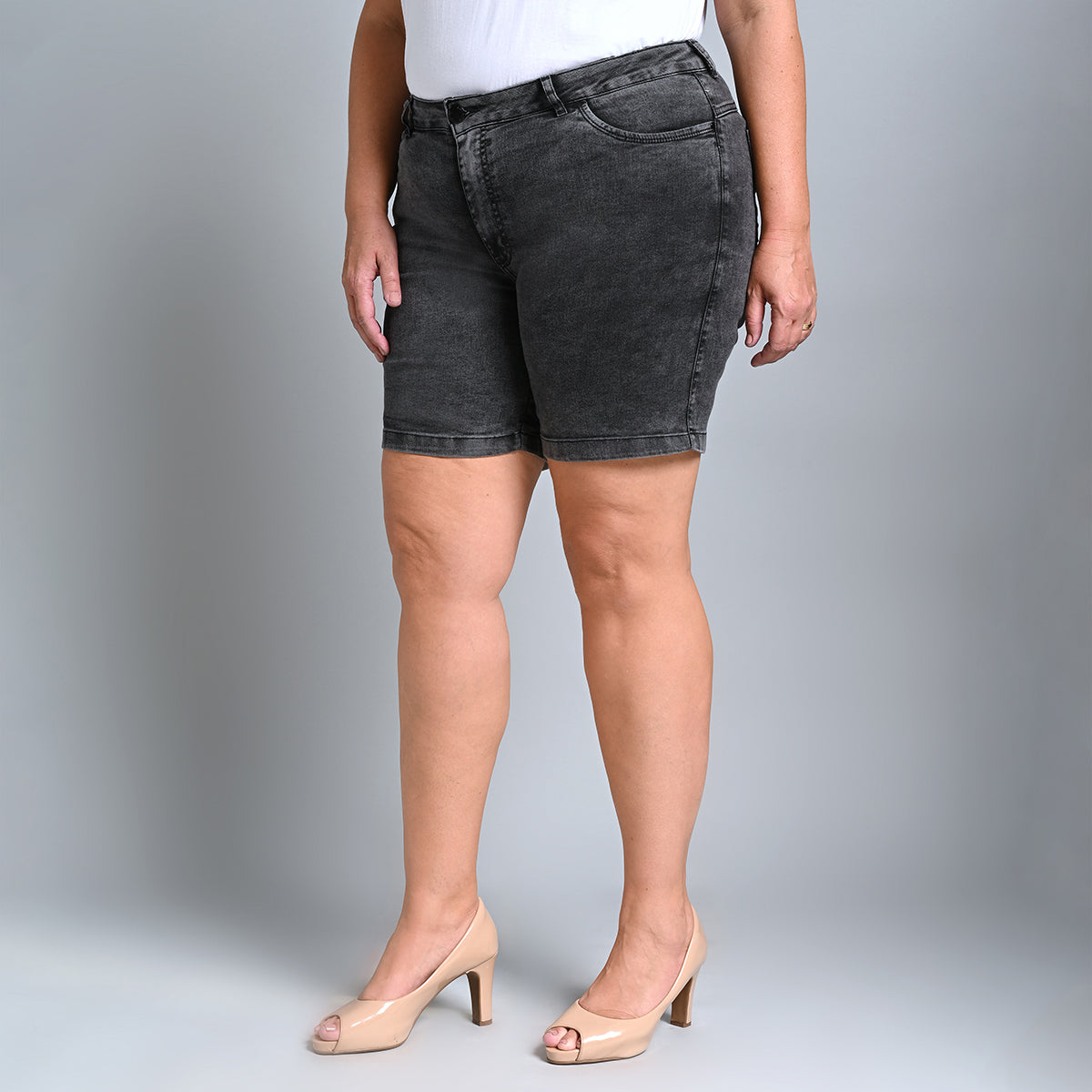 Bermuda Feminina Meia Coxa Plus El - 39104