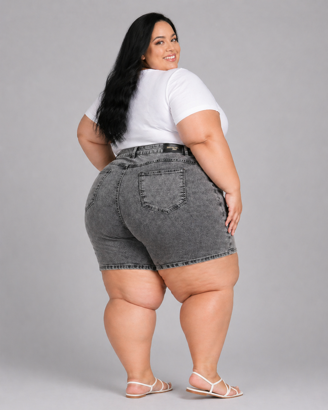 Bermuda Feminina Meia Coxa Plus + El - 39106