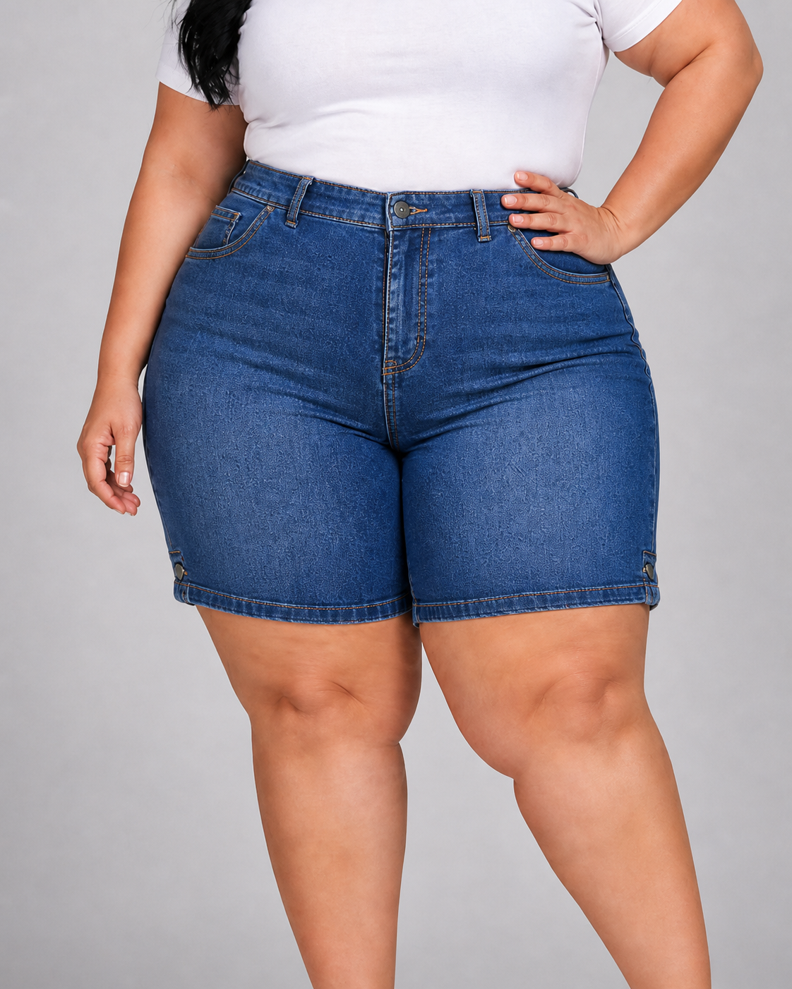 Bermuda Feminina Meia Coxa Plus + El - 39113