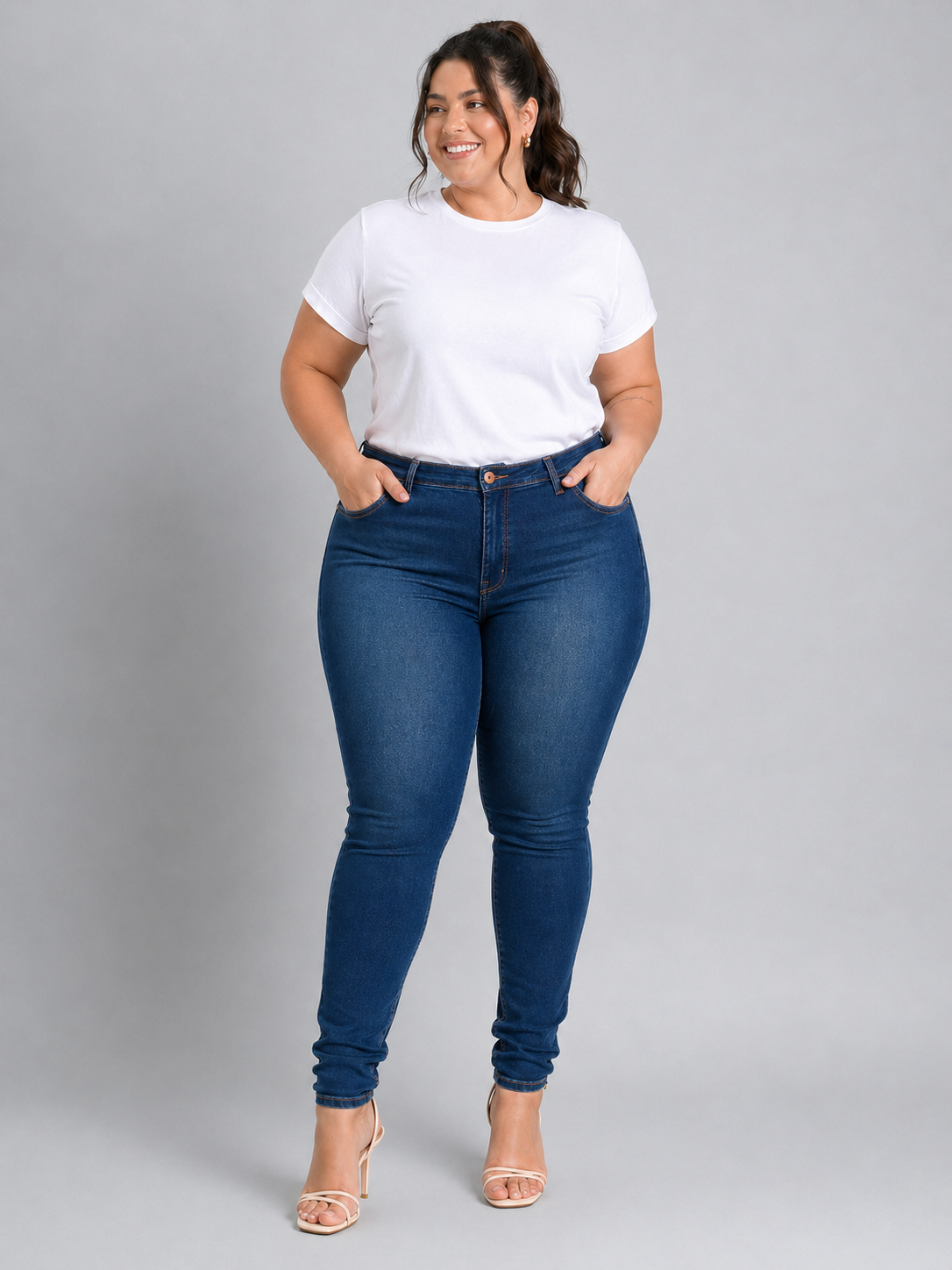 Calça Cigarrete Jeans Plus Size - 39162