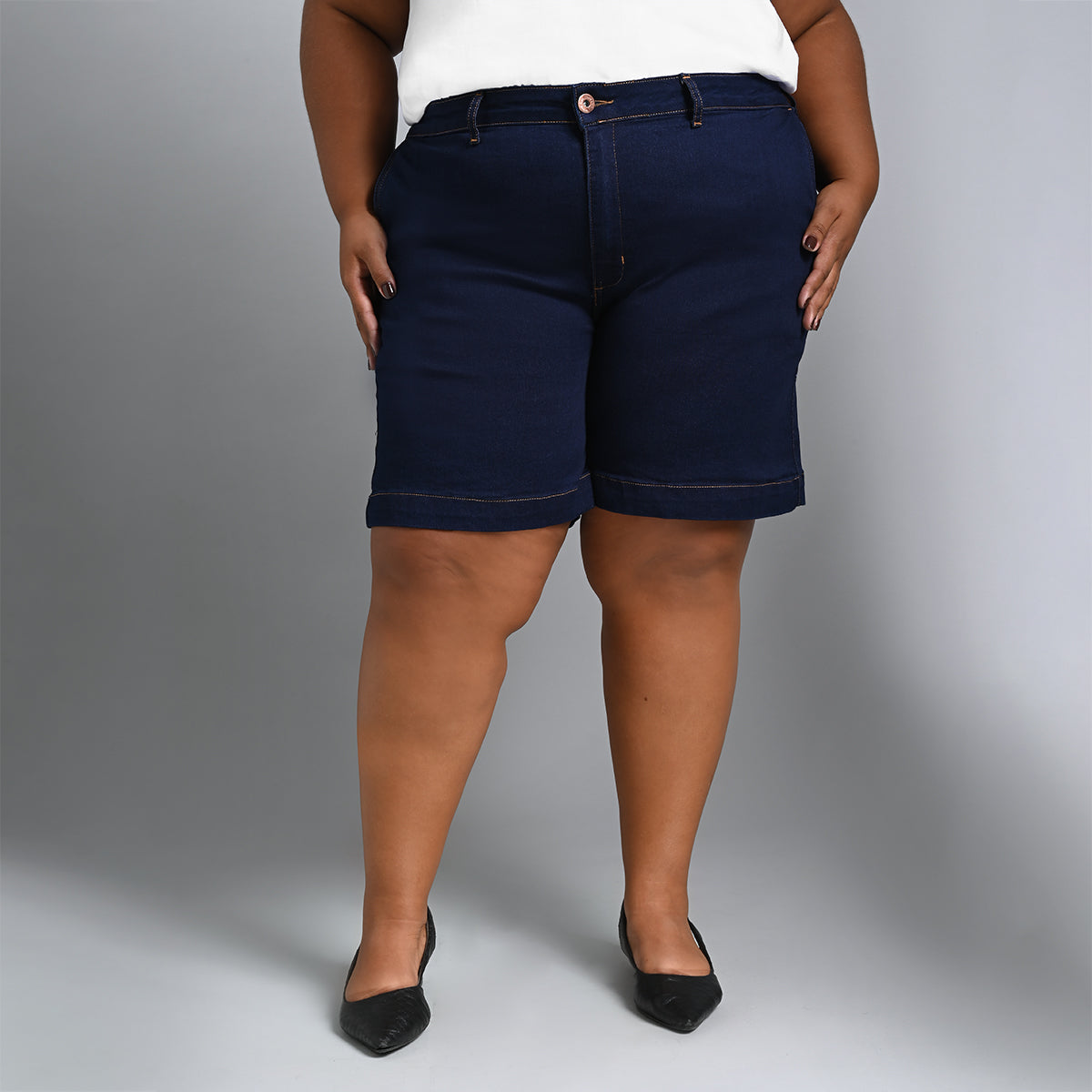 Bermuda feminina Meia Coxa Plus Size - 39207