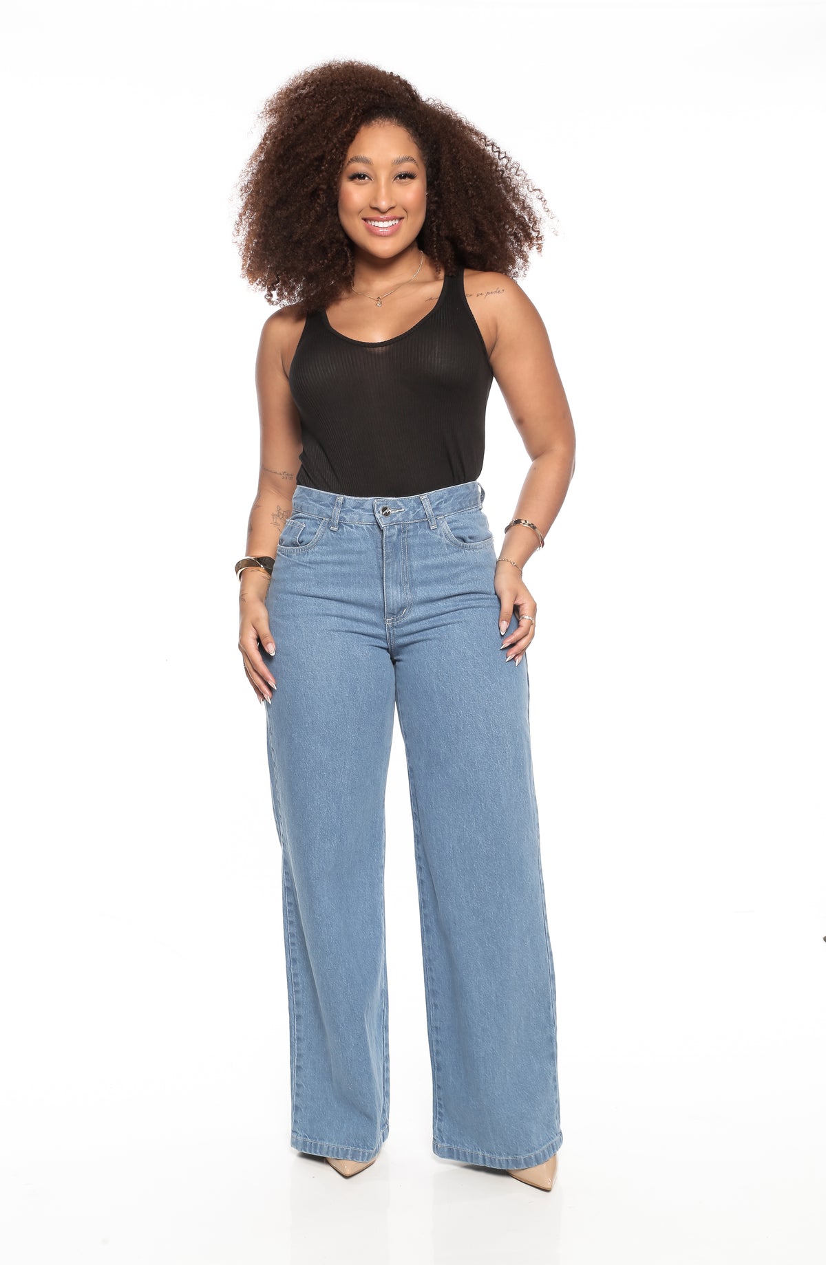 Calça Feminina Wide Leg Regular - 39481