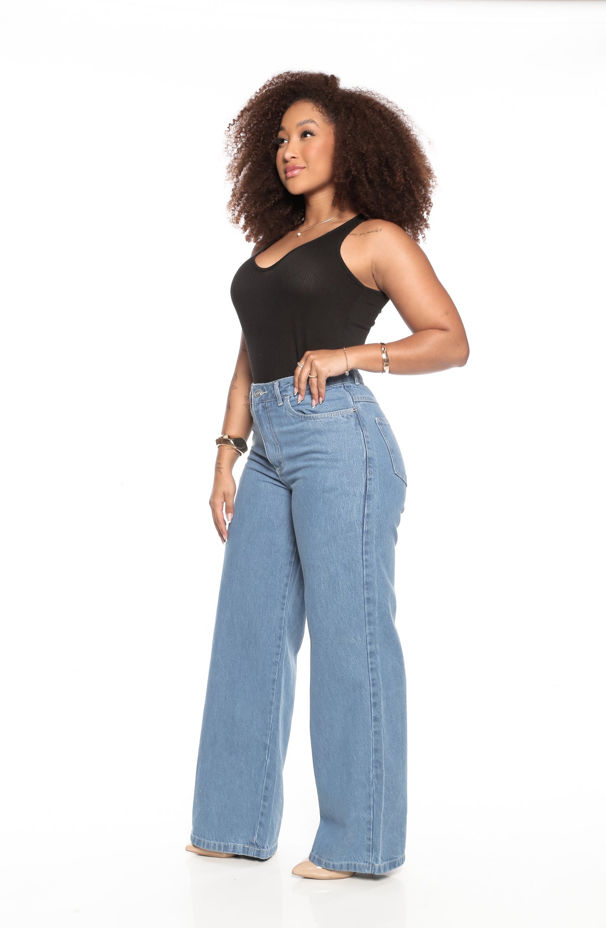 Calça Feminina Wide Leg Regular - 39481
