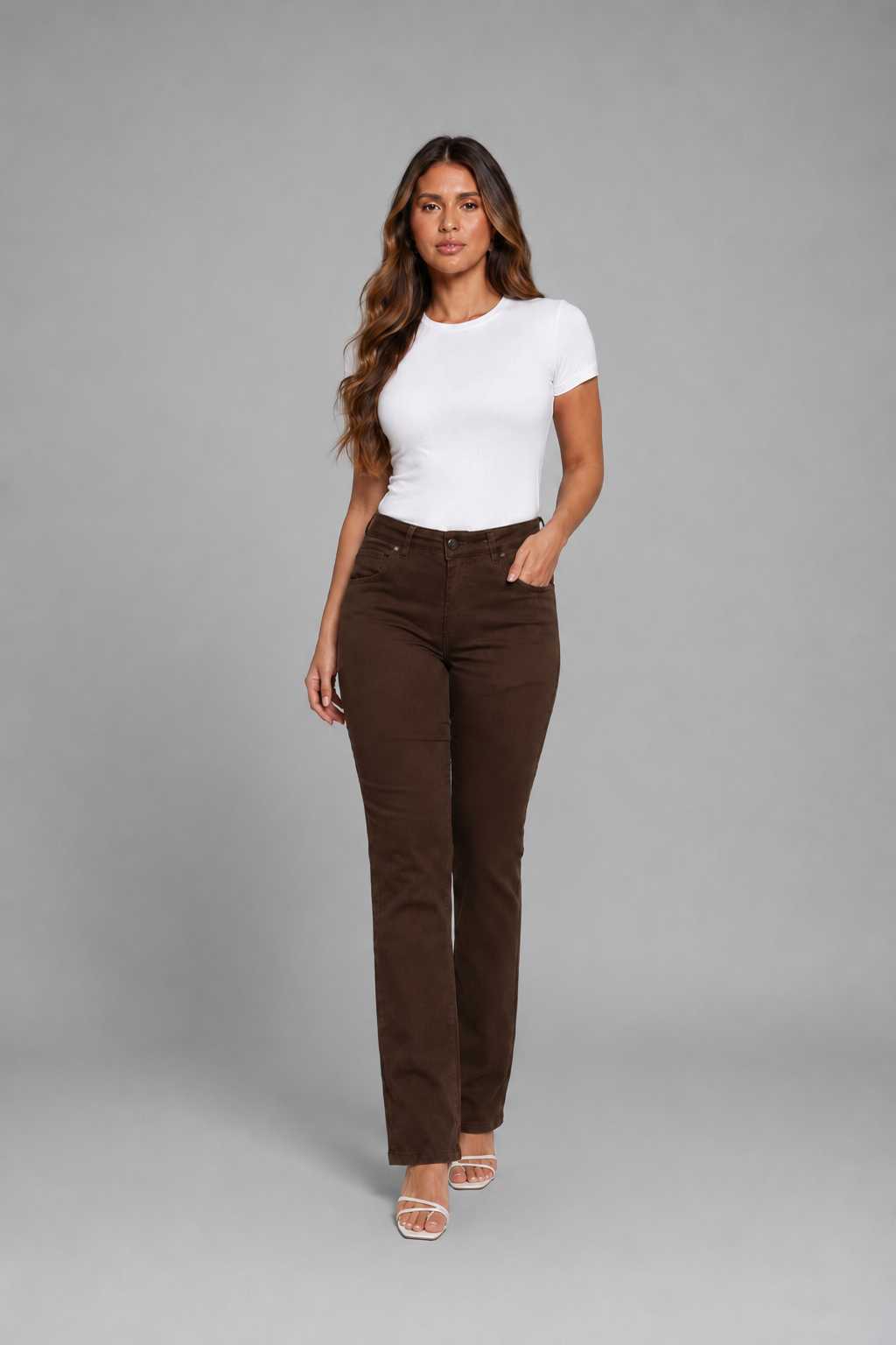 Calca Feminina Reta Regular Tinto El - 39445