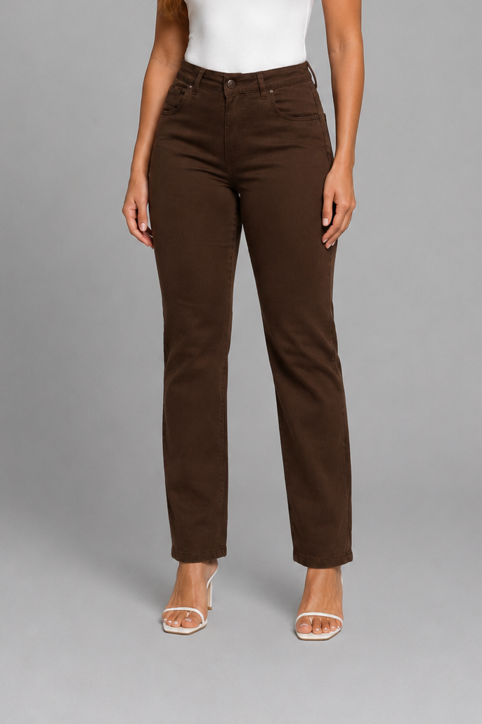 Calca Feminina Reta Regular Tinto El - 39445