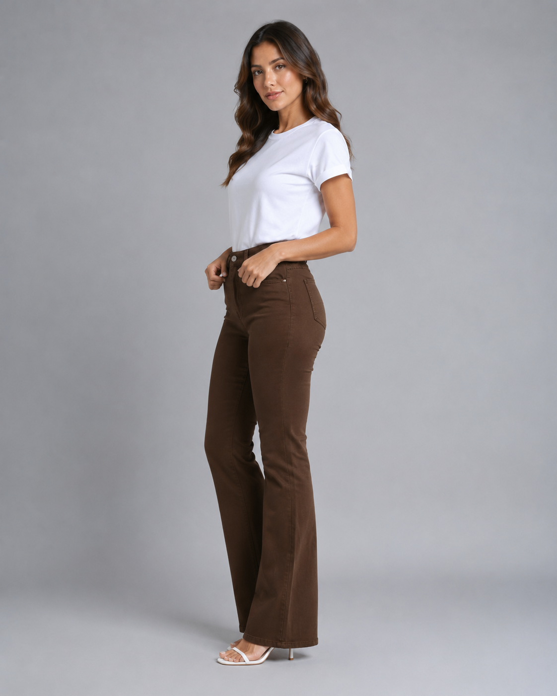 Calça Flare Regular Tinto EL - 39427