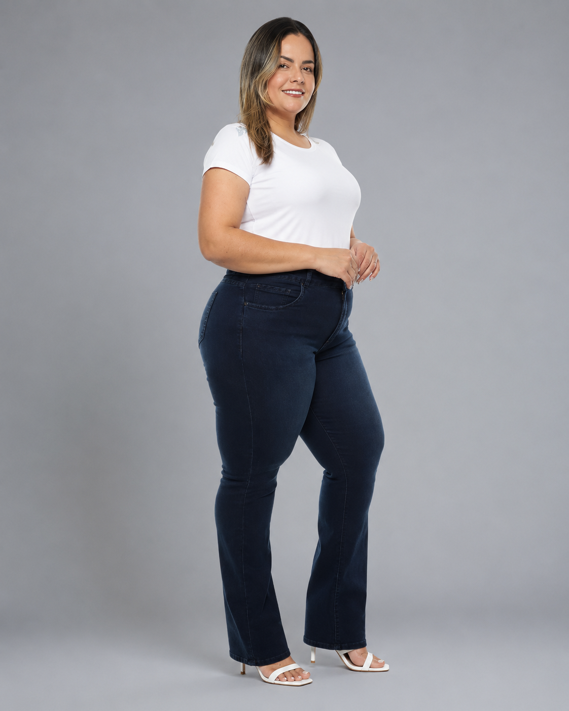 Calça Reta Plus Size EL - 39395