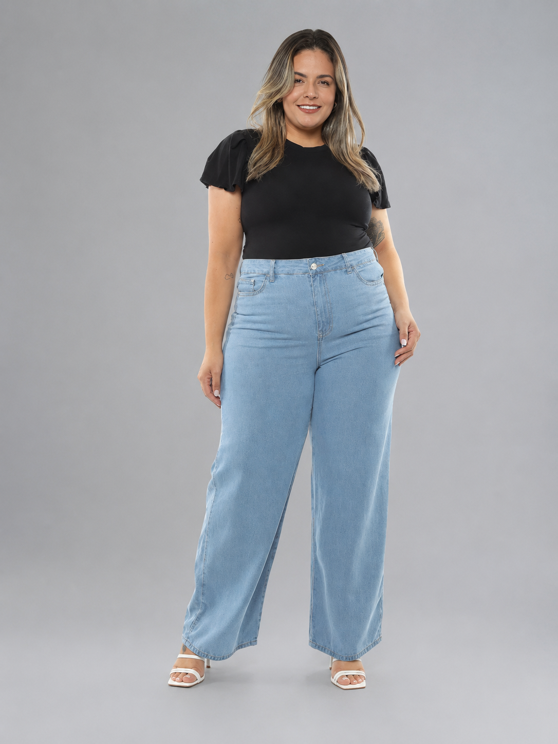 Calça Wide Leg Plus Size - 39423