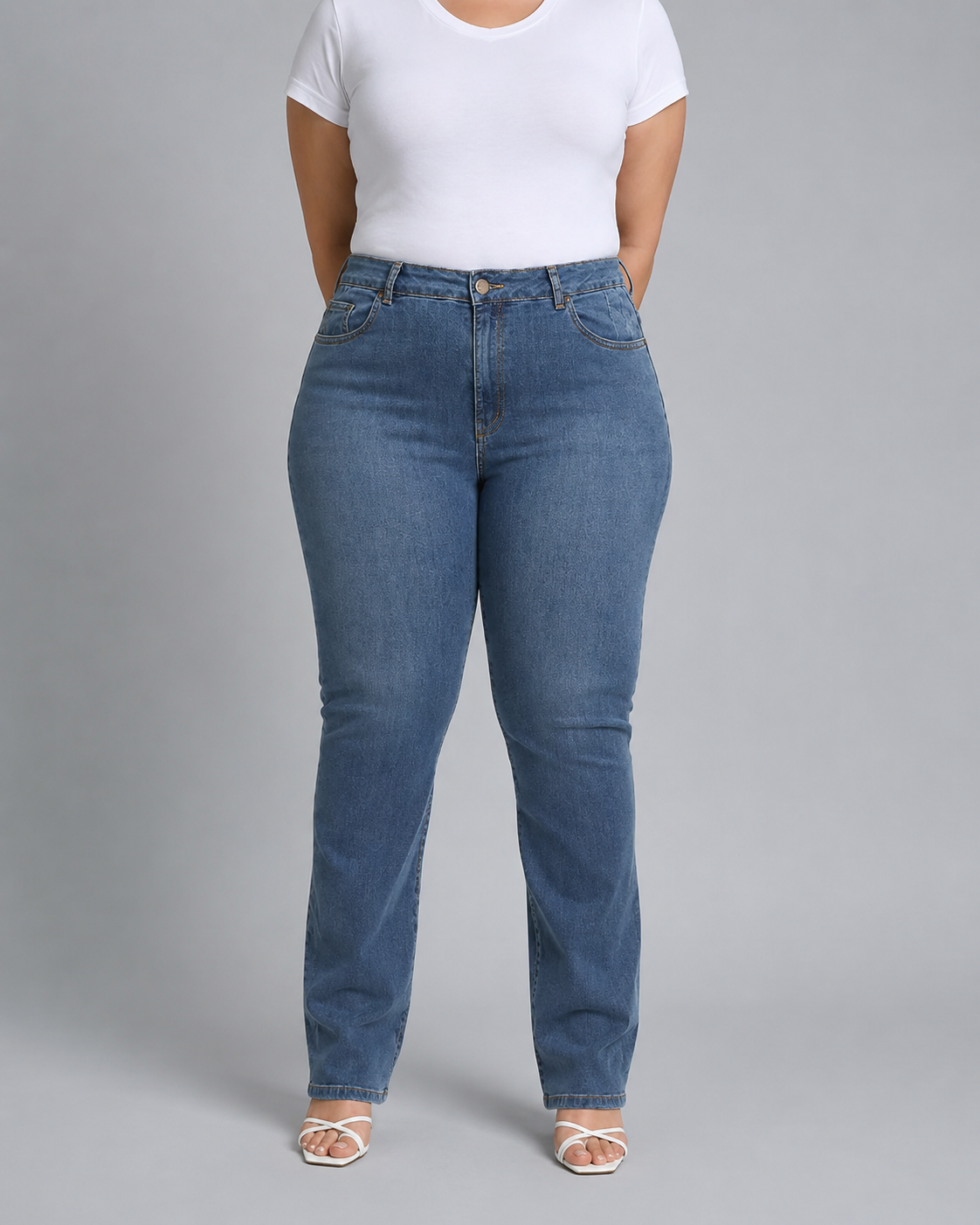 Calça Reta Plus Size - 39414