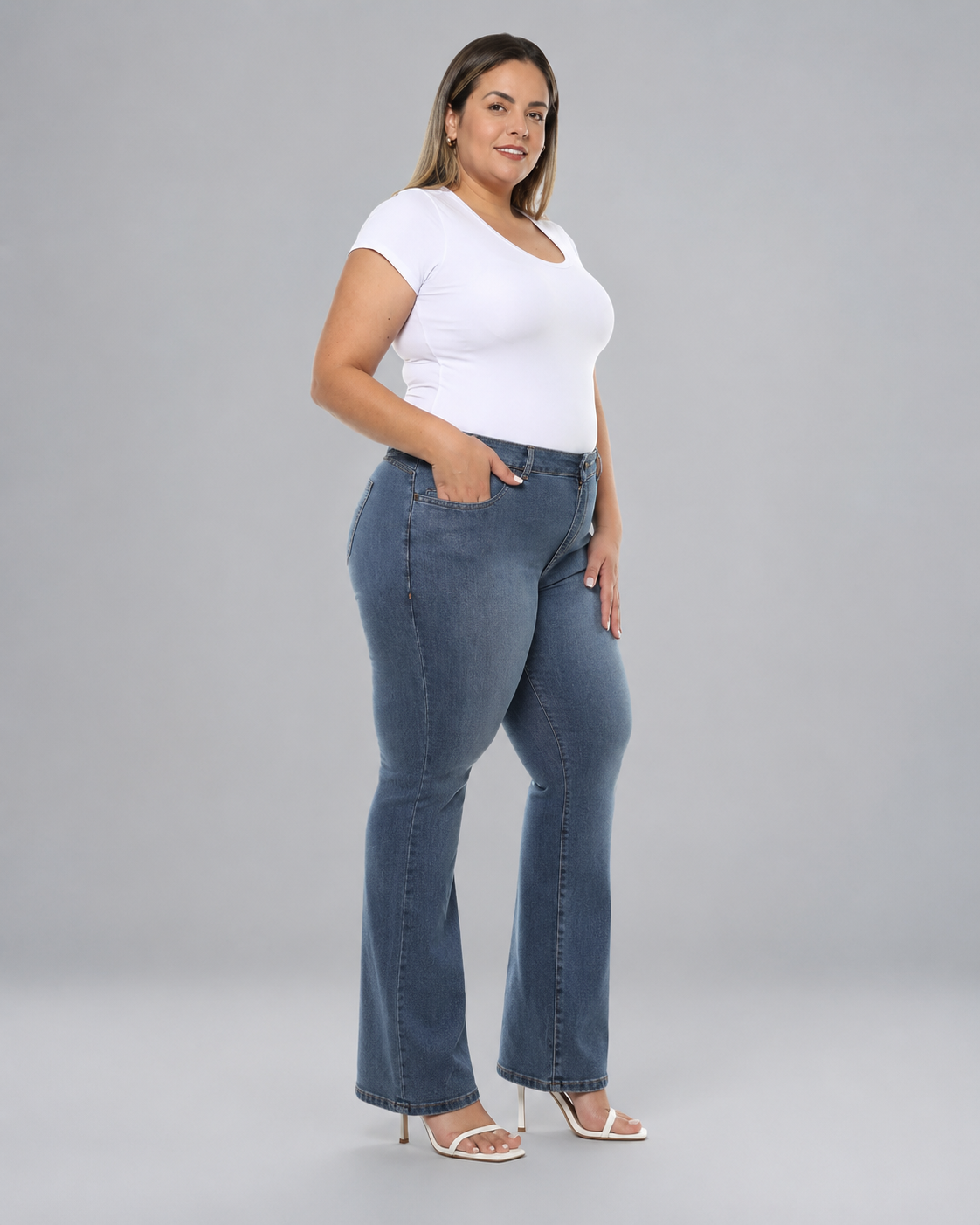 Calça Reta Plus Size - 39414