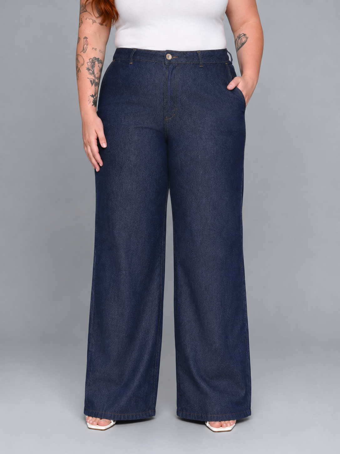 Calça Feminina Wide Leg Plus Size - 39036