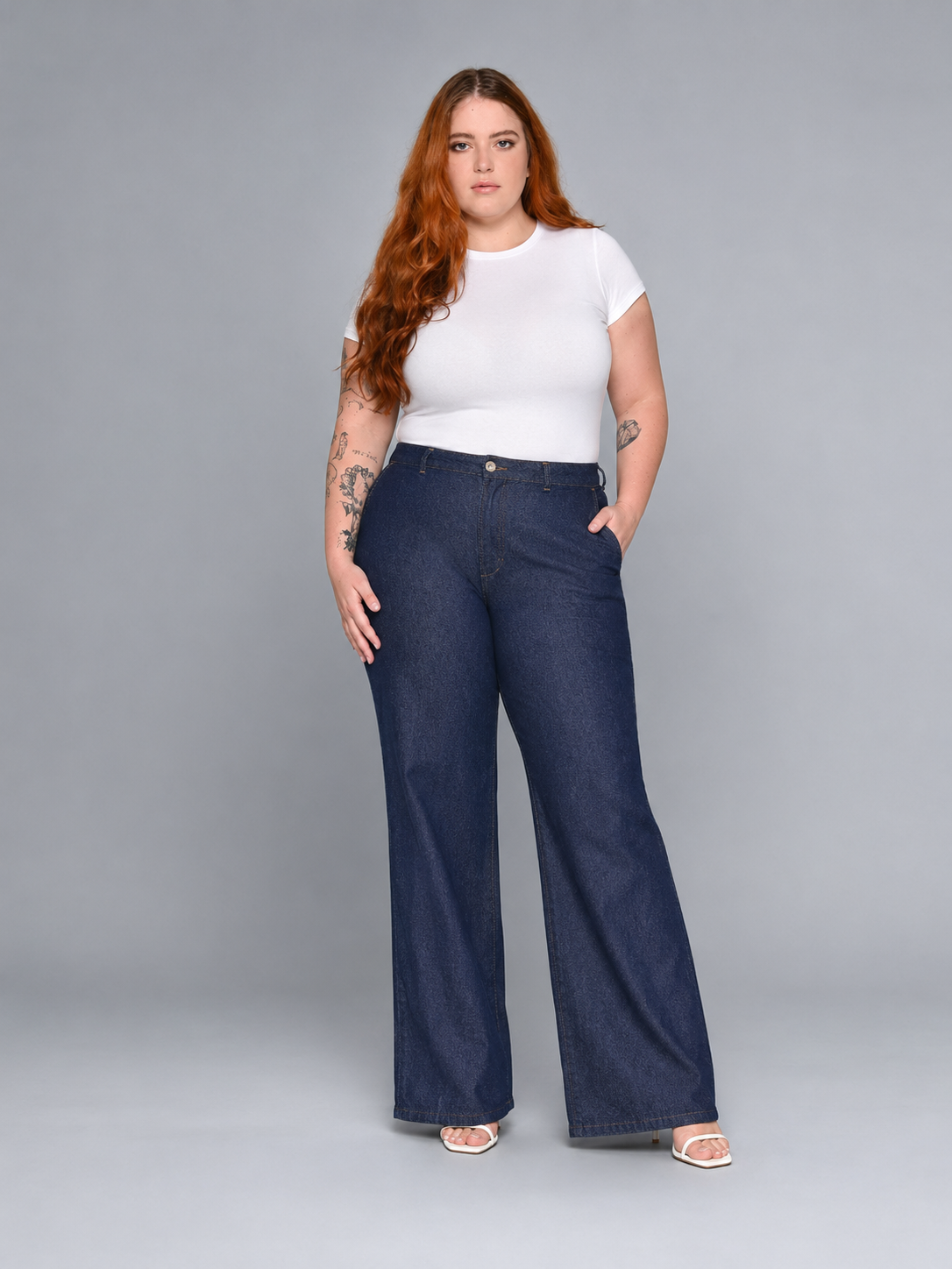Calça Feminina Wide Leg Plus Size - 39036
