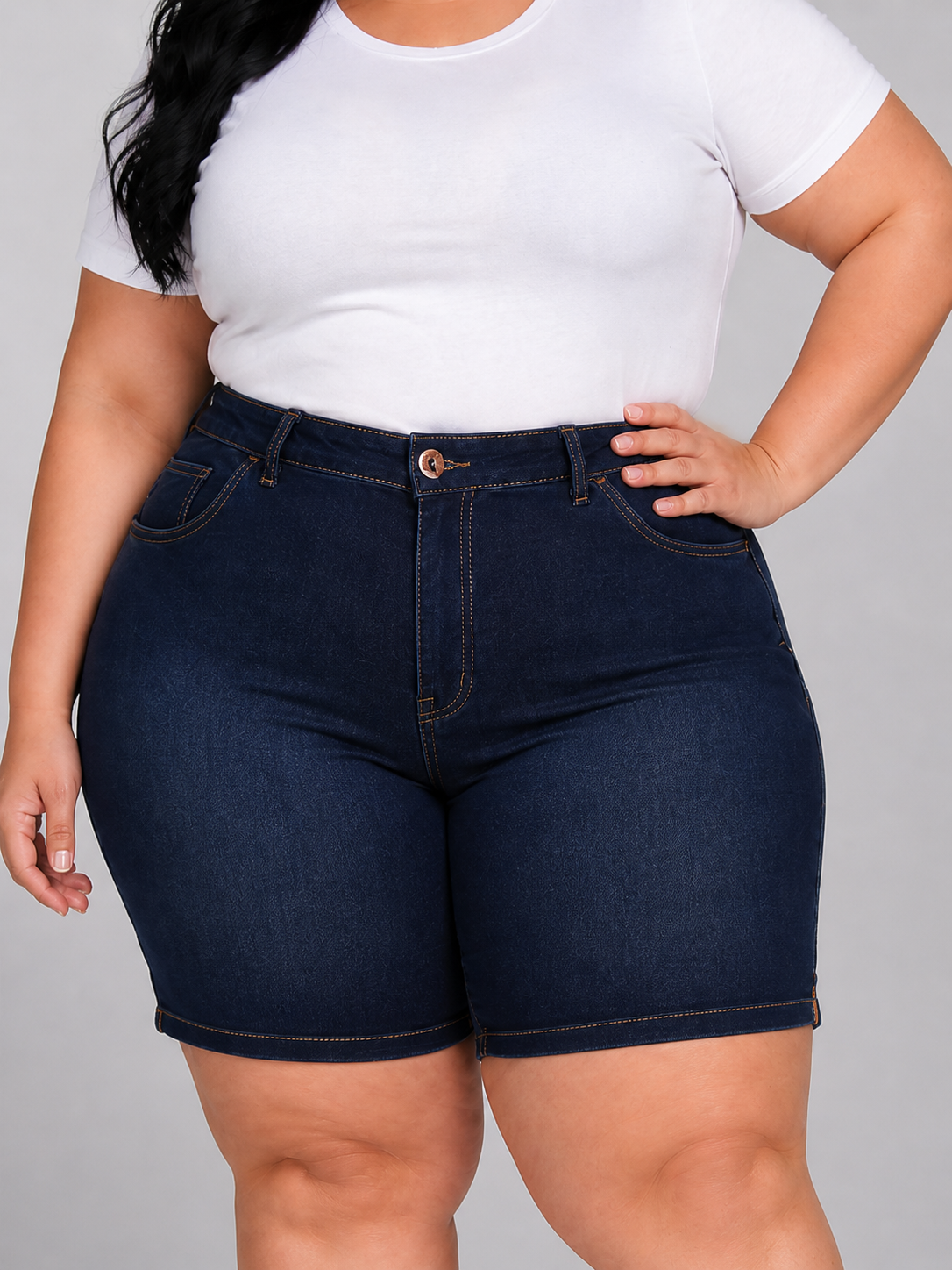 Bermuda Feminina Meia Coxa Plus+ - 39179