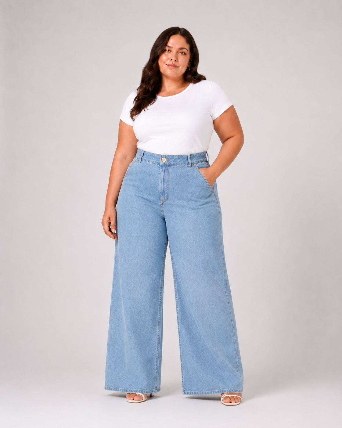 Calca Fem Wide Leg Plus Size El - 39030
