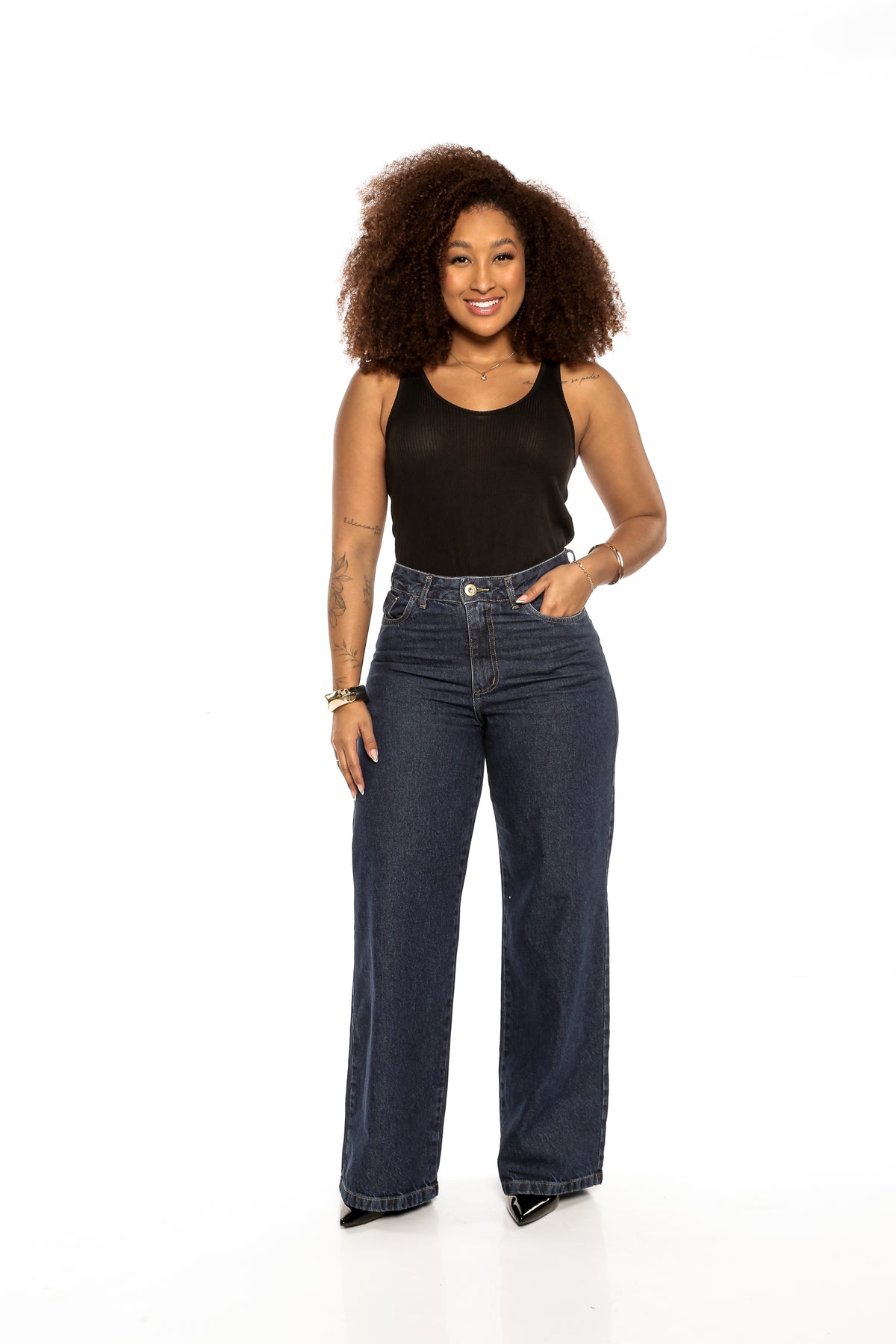 Calça Feminina Wide Leg Regular - 39480
