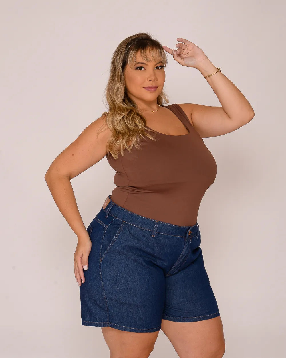 Bermuda Feminina Meia Coxa Plus - 39278