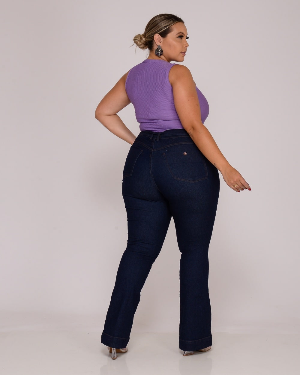 Calça Fem Flare Plus Size - 37945