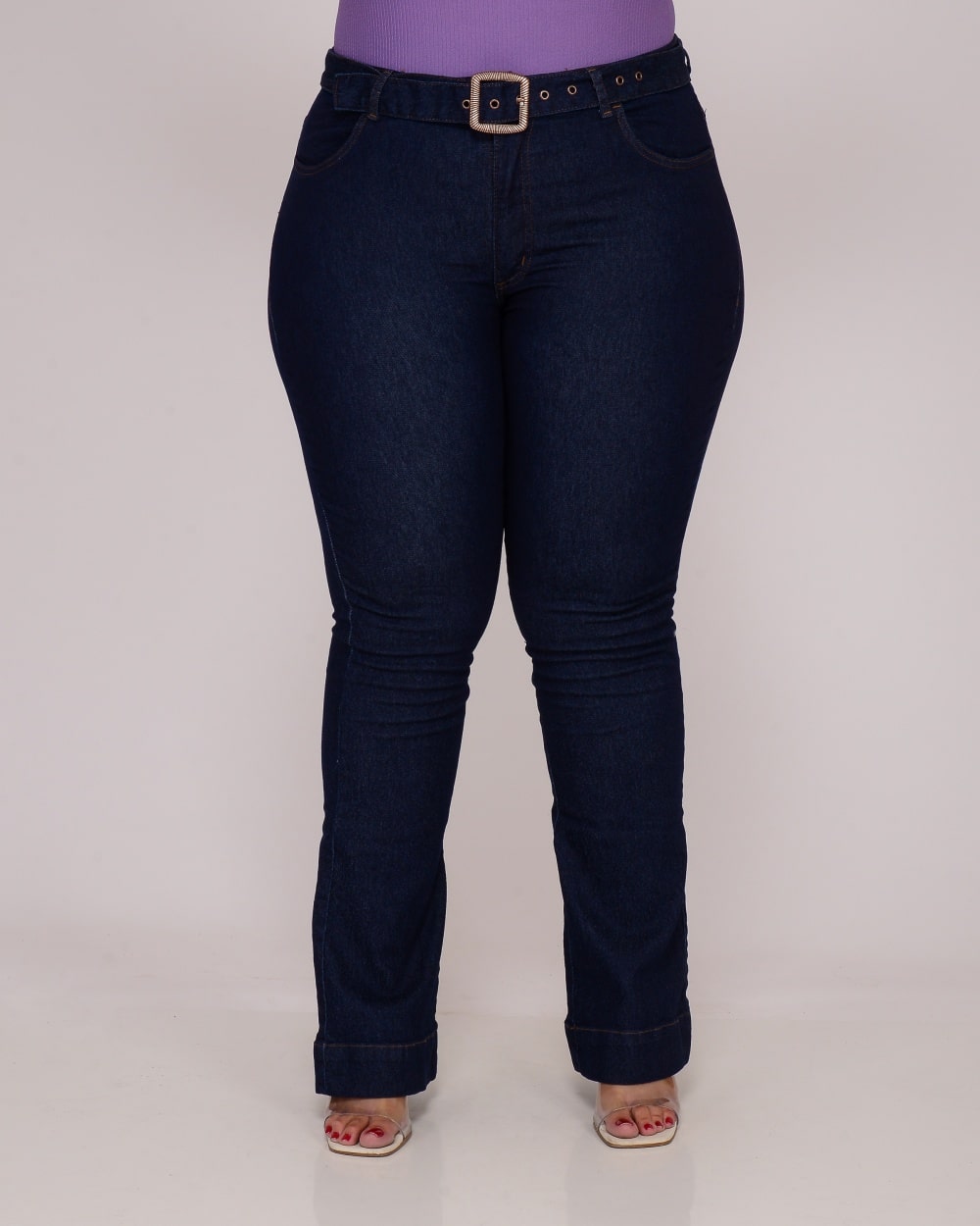 Calça Fem Flare Plus Size - 37945