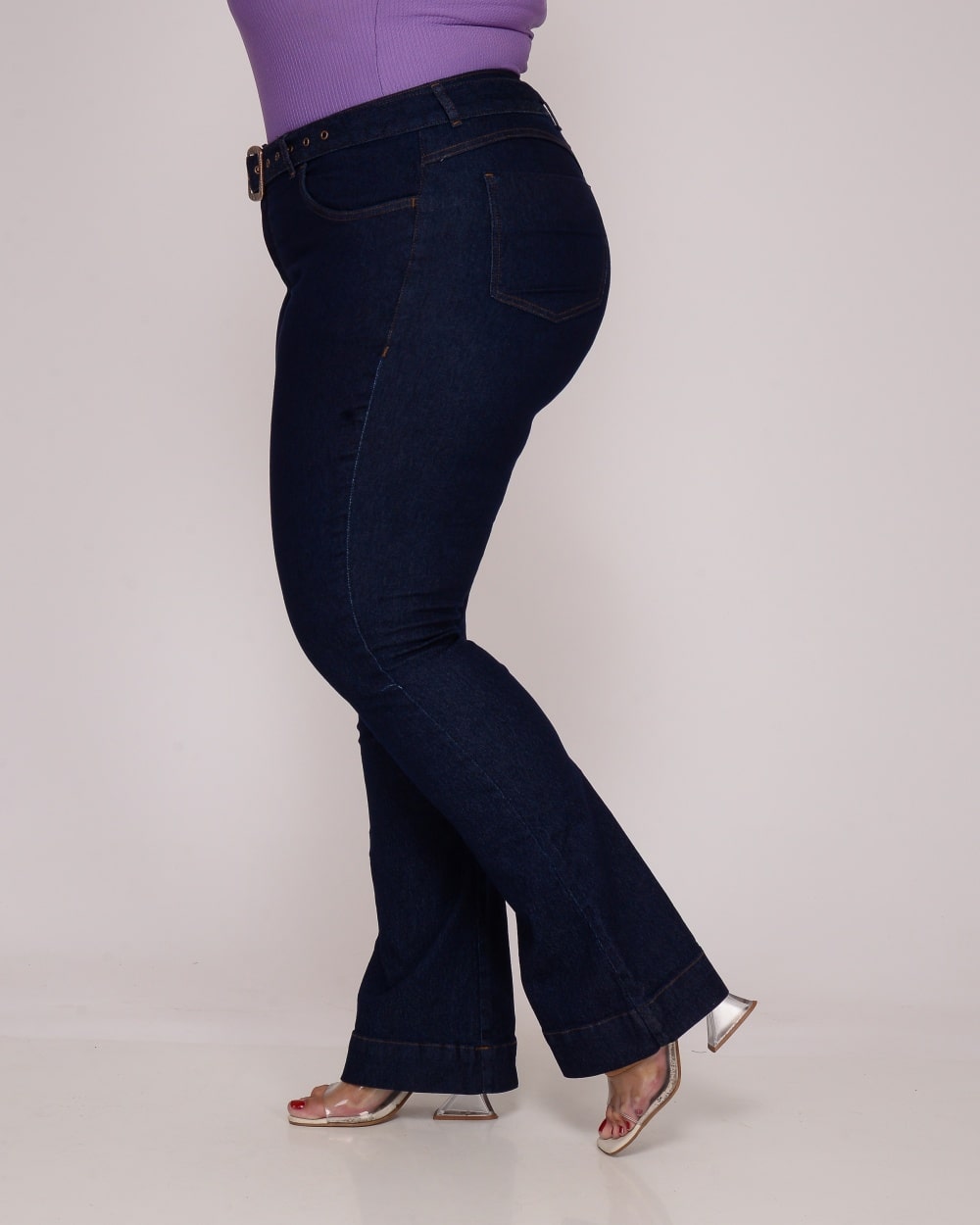 Calça Fem Flare Plus Size - 37945