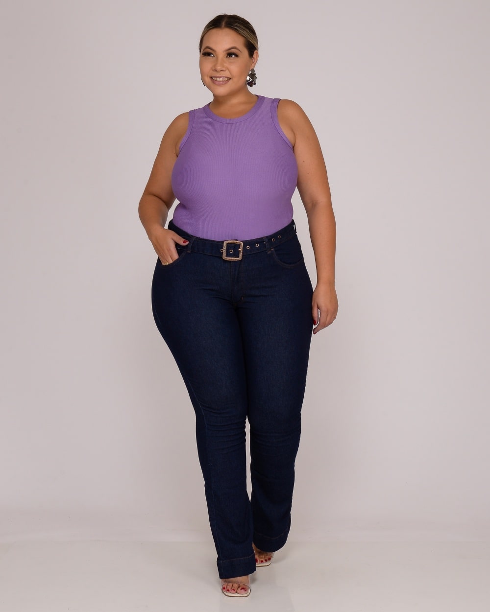 Calça Fem Flare Plus Size - 37945