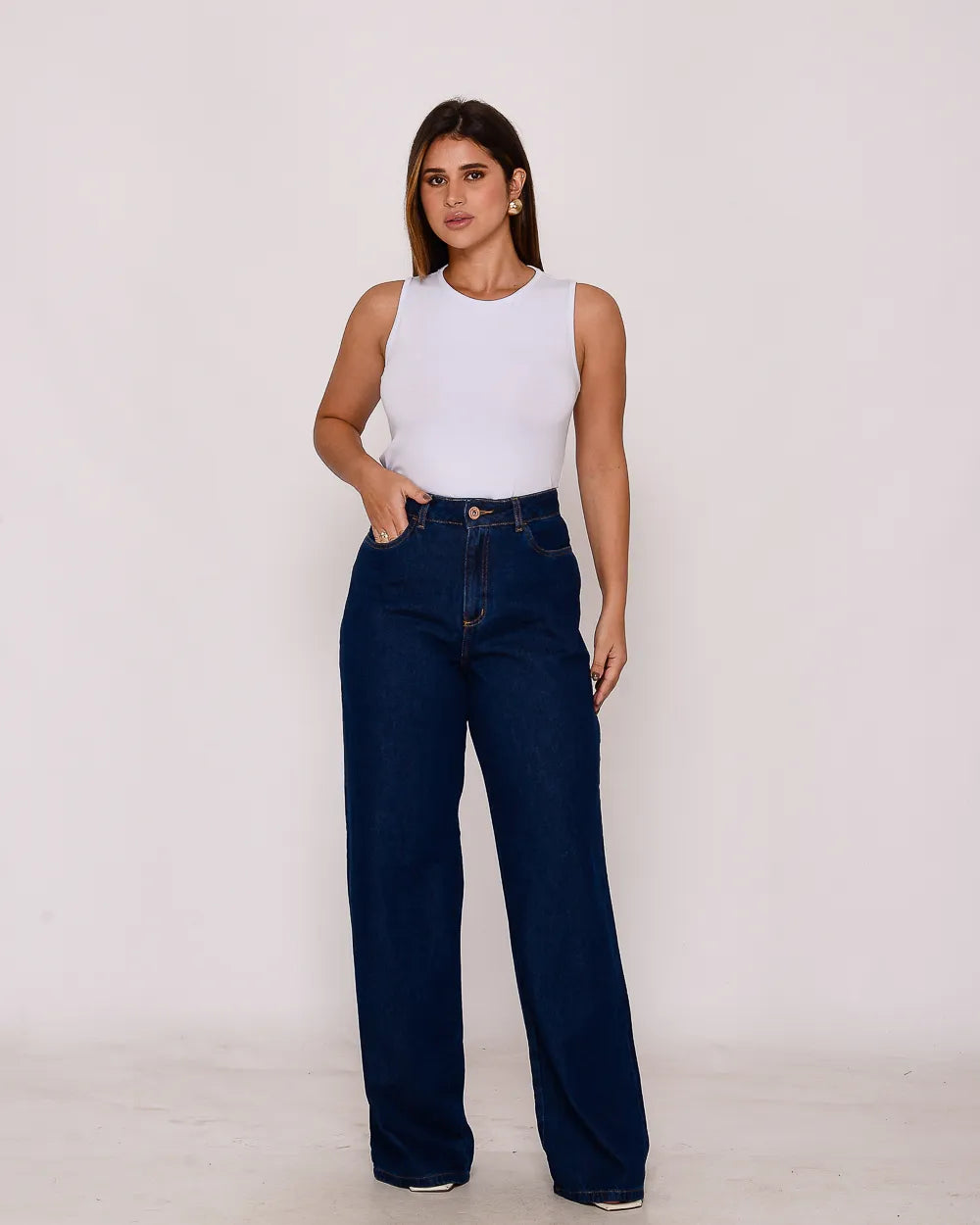 Calca Fem Wide Leg Regular - 39013