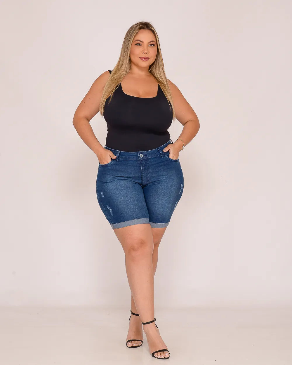 Bermuda Feminina Meia Coxa Oversized El - 39133