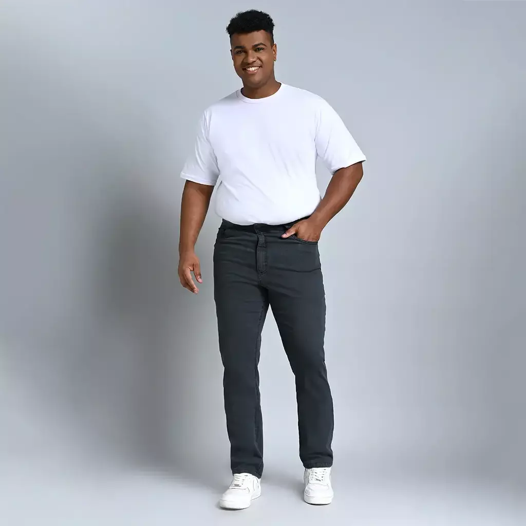 Calça Jeans Masculina Básica Plus Size - 37097