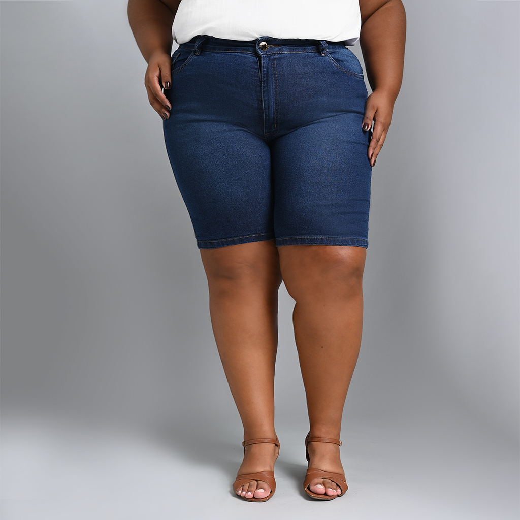 Bermuda Jeans Ciclista Plus Size - 39250