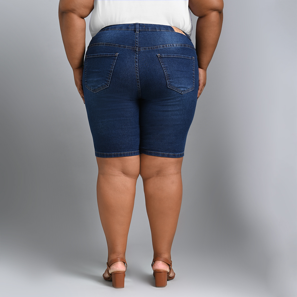 Bermuda Jeans Ciclista Plus Size - 39250