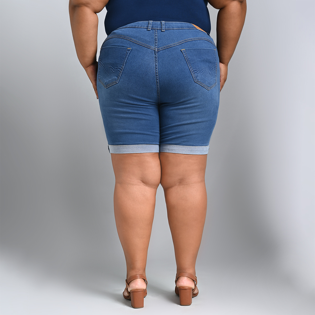 Bermuda Feminina Meia Coxa Plus Size - 39176