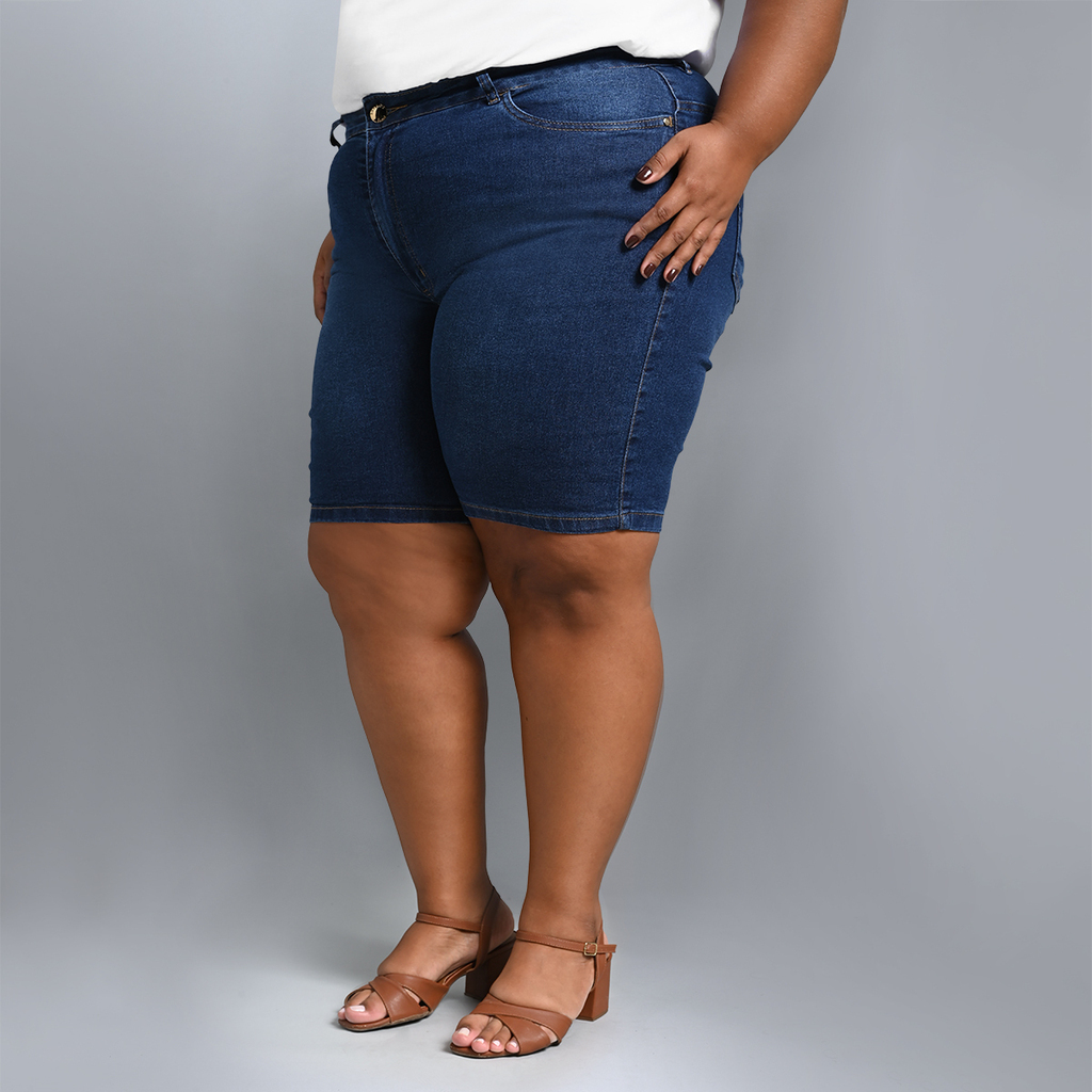 Bermuda Jeans Ciclista Plus Size - 39250