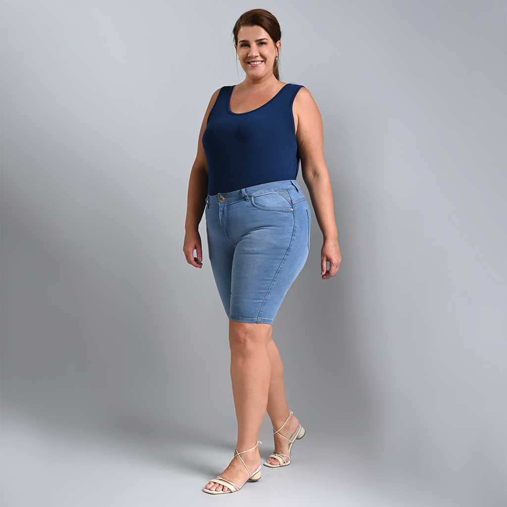 Bermuda Jeans Pedal Plus Size EL - 39277