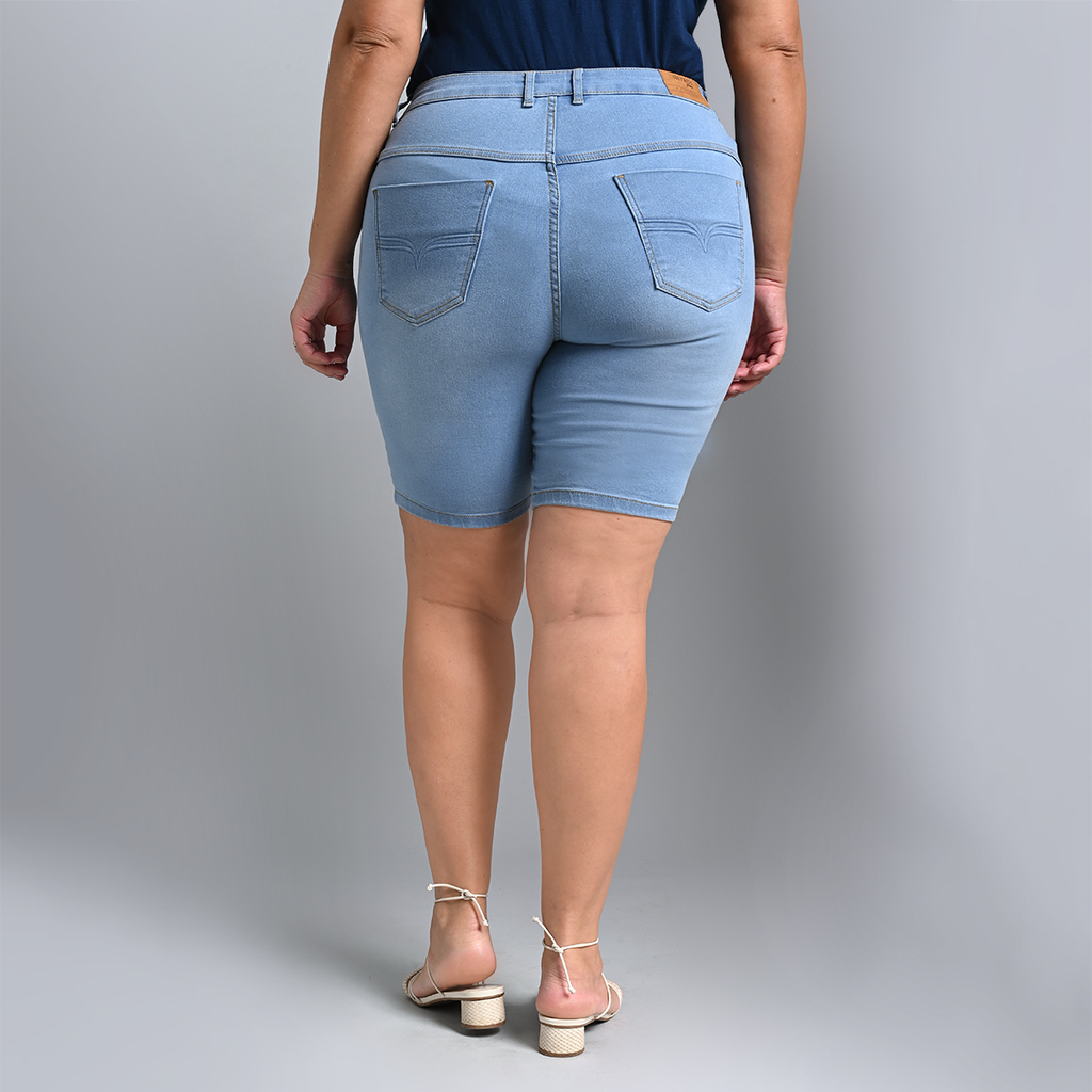 Bermuda Jeans Ciclista Plus Size - 39248