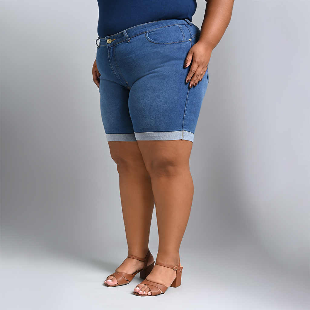 Bermuda Feminina Meia Coxa Plus Size - 39176