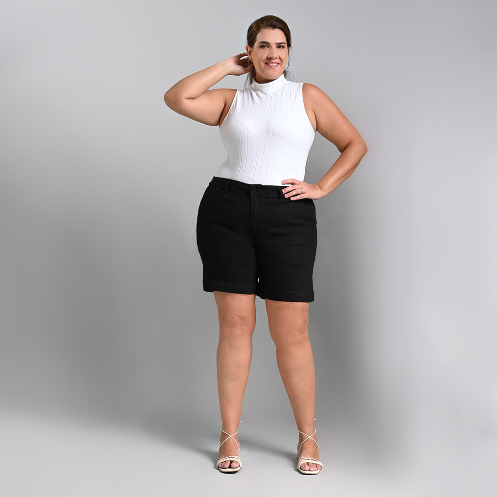 Bermuda Feminina Meia Coxa Plus Size - 39205