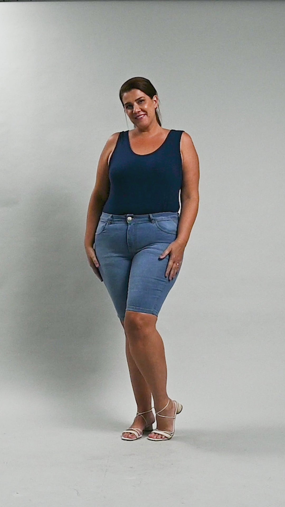 Bermuda Jeans Pedal Plus Size EL - 39277